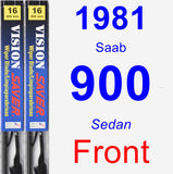 Front Wiper Blade Pack for 1981 Saab 900 - Vision Saver