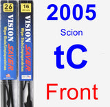 Front Wiper Blade Pack for 2005 Scion tC - Vision Saver