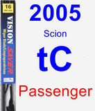 Passenger Wiper Blade for 2005 Scion tC - Vision Saver