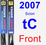 Front Wiper Blade Pack for 2007 Scion tC - Vision Saver