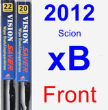 Front Wiper Blade Pack for 2012 Scion xB - Vision Saver