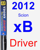 Driver Wiper Blade for 2012 Scion xB - Vision Saver