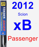 Passenger Wiper Blade for 2012 Scion xB - Vision Saver