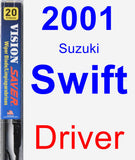 Driver Wiper Blade for 2001 Suzuki Swift - Vision Saver