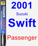 Passenger Wiper Blade for 2001 Suzuki Swift - Vision Saver
