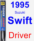 Driver Wiper Blade for 1995 Suzuki Swift - Vision Saver