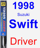 Driver Wiper Blade for 1998 Suzuki Swift - Vision Saver