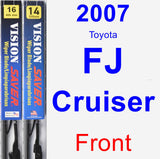 Front Wiper Blade Pack for 2007 Toyota FJ Cruiser - Vision Saver