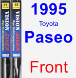 Front Wiper Blade Pack for 1995 Toyota Paseo - Vision Saver