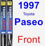 Front Wiper Blade Pack for 1997 Toyota Paseo - Vision Saver