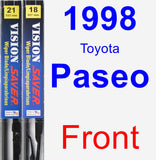 Front Wiper Blade Pack for 1998 Toyota Paseo - Vision Saver
