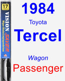Passenger Wiper Blade for 1984 Toyota Tercel - Vision Saver