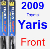 Front Wiper Blade Pack for 2009 Toyota Yaris - Vision Saver