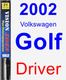 Driver Wiper Blade for 2002 Volkswagen Golf - Vision Saver