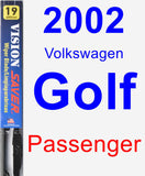 Passenger Wiper Blade for 2002 Volkswagen Golf - Vision Saver