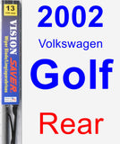 Rear Wiper Blade for 2002 Volkswagen Golf - Vision Saver