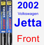 Front Wiper Blade Pack for 2002 Volkswagen Jetta - Vision Saver
