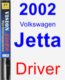 Driver Wiper Blade for 2002 Volkswagen Jetta - Vision Saver