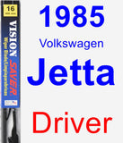 Driver Wiper Blade for 1985 Volkswagen Jetta - Vision Saver
