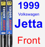 Front Wiper Blade Pack for 1999 Volkswagen Jetta - Vision Saver