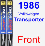 Front Wiper Blade Pack for 1986 Volkswagen Transporter - Vision Saver
