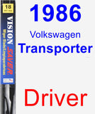 Driver Wiper Blade for 1986 Volkswagen Transporter - Vision Saver