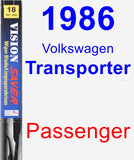 Passenger Wiper Blade for 1986 Volkswagen Transporter - Vision Saver