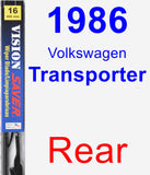 Rear Wiper Blade for 1986 Volkswagen Transporter - Vision Saver