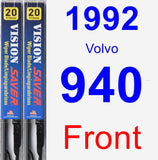 Front Wiper Blade Pack for 1992 Volvo 940 - Vision Saver