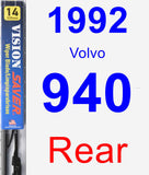 Rear Wiper Blade for 1992 Volvo 940 - Vision Saver