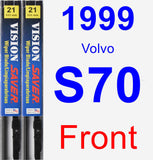 Front Wiper Blade Pack for 1999 Volvo S70 - Vision Saver