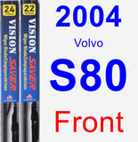 Front Wiper Blade Pack for 2004 Volvo S80 - Vision Saver
