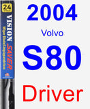 Driver Wiper Blade for 2004 Volvo S80 - Vision Saver