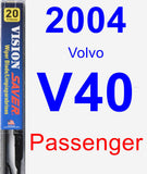 Passenger Wiper Blade for 2004 Volvo V40 - Vision Saver