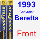 Front Wiper Blade Pack for 1993 Chevrolet Beretta - Premium