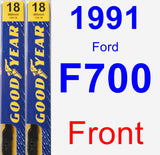 Front Wiper Blade Pack for 1991 Ford F700 - Premium