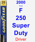 Driver Wiper Blade for 2000 Ford F-250 Super Duty - Premium