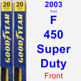 Front Wiper Blade Pack for 2003 Ford F-450 Super Duty - Premium