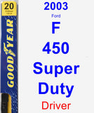 Driver Wiper Blade for 2003 Ford F-450 Super Duty - Premium
