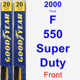 Front Wiper Blade Pack for 2000 Ford F-550 Super Duty - Premium