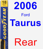 Rear Wiper Blade for 2006 Ford Taurus - Premium