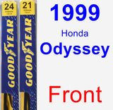 Front Wiper Blade Pack for 1999 Honda Odyssey - Premium