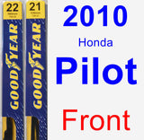 Front Wiper Blade Pack for 2010 Honda Pilot - Premium