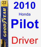 Driver Wiper Blade for 2010 Honda Pilot - Premium