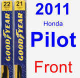 Front Wiper Blade Pack for 2011 Honda Pilot - Premium