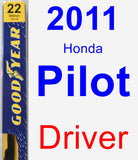 Driver Wiper Blade for 2011 Honda Pilot - Premium