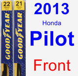 Front Wiper Blade Pack for 2013 Honda Pilot - Premium