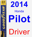 Driver Wiper Blade for 2014 Honda Pilot - Premium