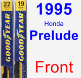 Front Wiper Blade Pack for 1995 Honda Prelude - Premium