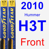 Front Wiper Blade Pack for 2010 Hummer H3T - Premium